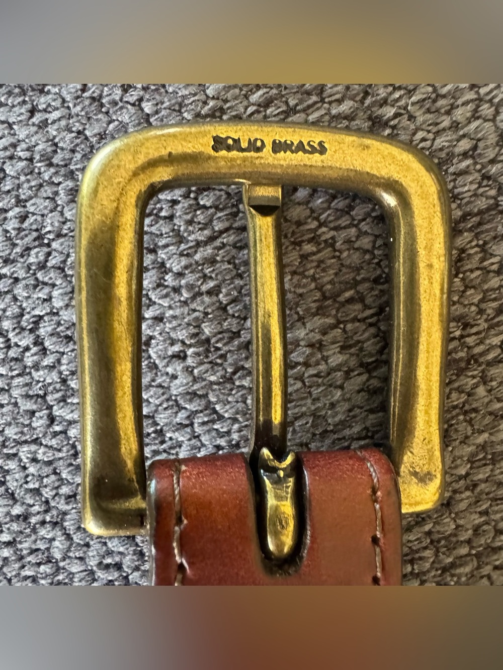 VTG Orvis Braided Brown Belt Leather Trim Brass Buckle Classic Business USA 36 - Picture 6 of 9